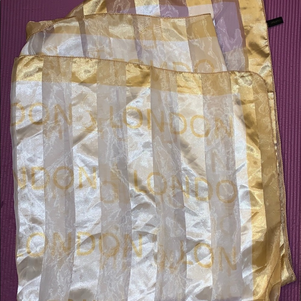Large gold and white scarf